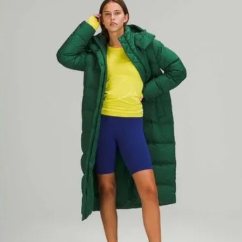 Wunder Puff Long Jacket Everglad Green, Size 10